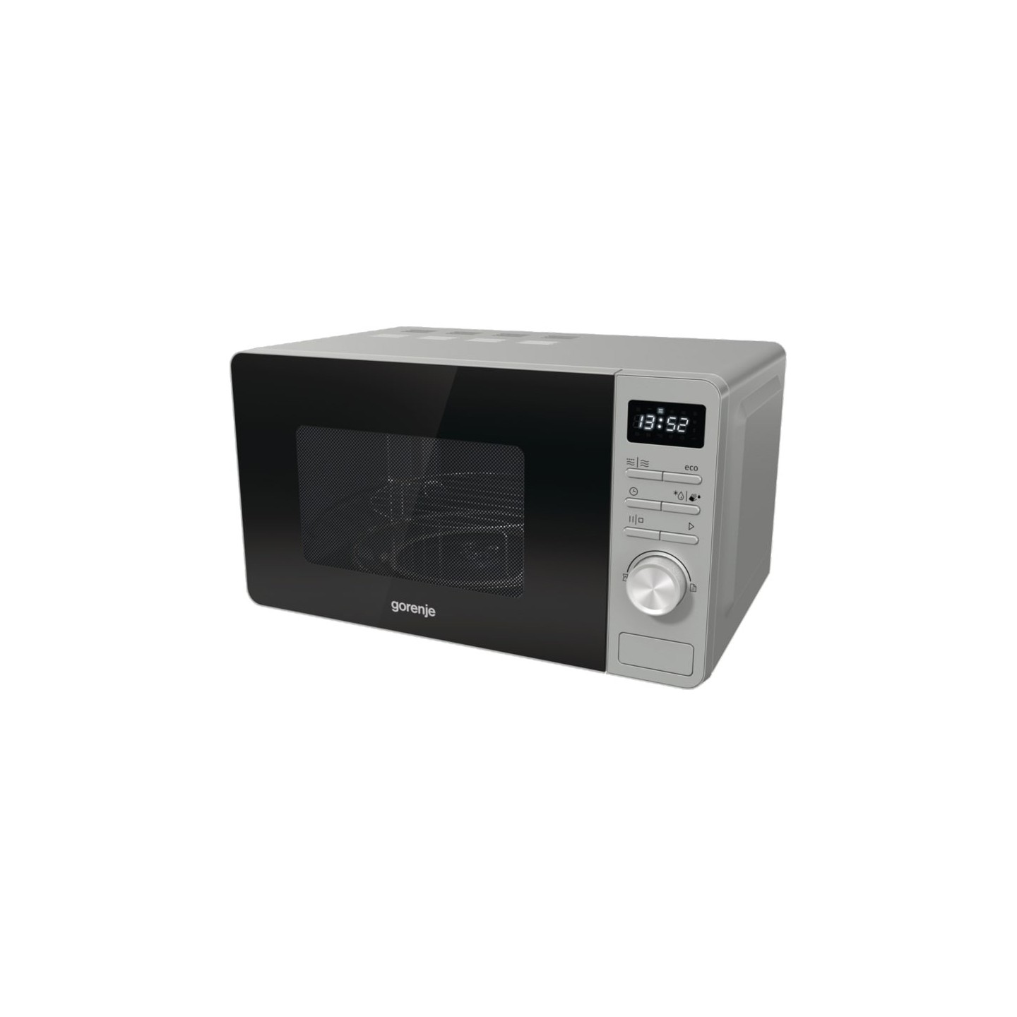 Gorenje Kitchen Microwave Oven - MO23A4X - 800W + Grill 1000W 23L 11 Programs Digital Screen Stainless Steel