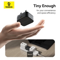Buy Baseus Charger - Wall 20W USB-C PALM Series UK Black in Cyprus, Nicosia, Limassol, Larnaka, Pafos