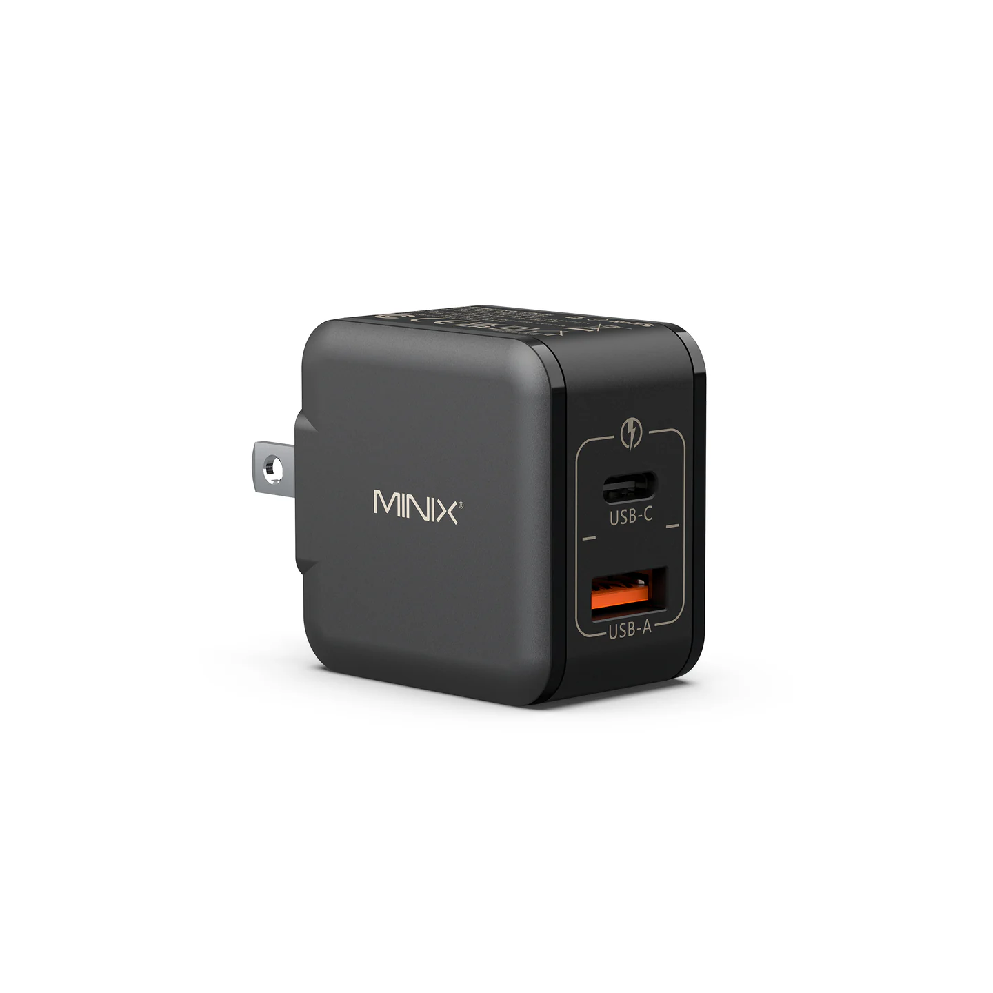 MINIX GaN Wall Charger Multi Adaptor 33W 1xUSB-C 1xUSB-A - P1 Mini - MINIX GaN Wall Charger Multi Adaptor 33W 1xUSB-C 1xUSB-A