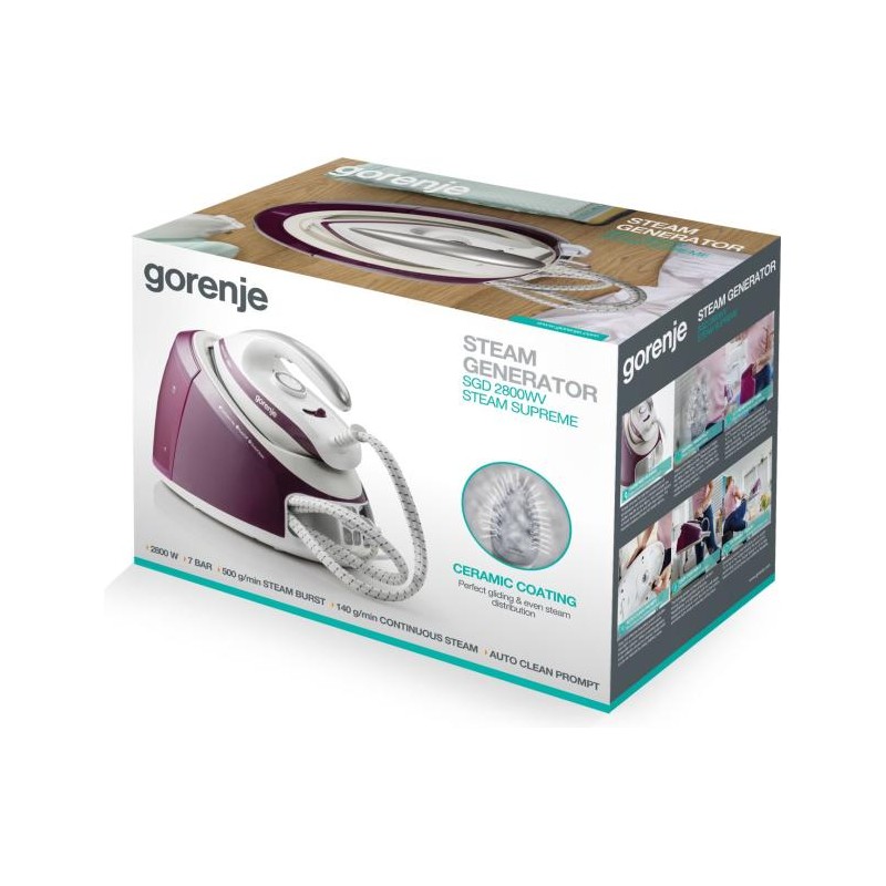 Buy Gorenje Iron Steam Generator - SGD2800WV - 2800W 7 BAR 1.7L Water Tank 140g m in Cyprus, Nicosia, Limassol, Larnaka, Pafos