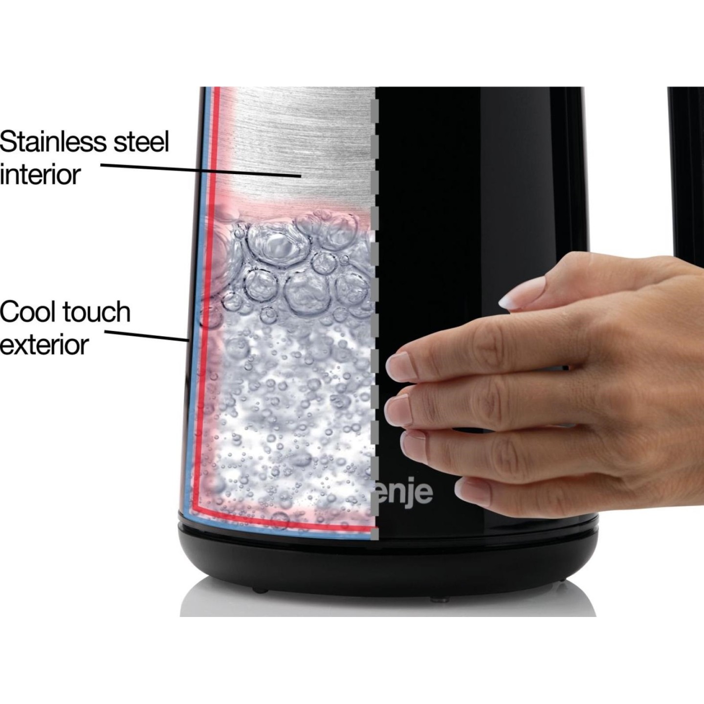 Gorenje Kitchen Kettle - K17DWD - 2200W 1.5L Cool Touch & Temperature Control — Buy in Cyprus with Fast Delivery