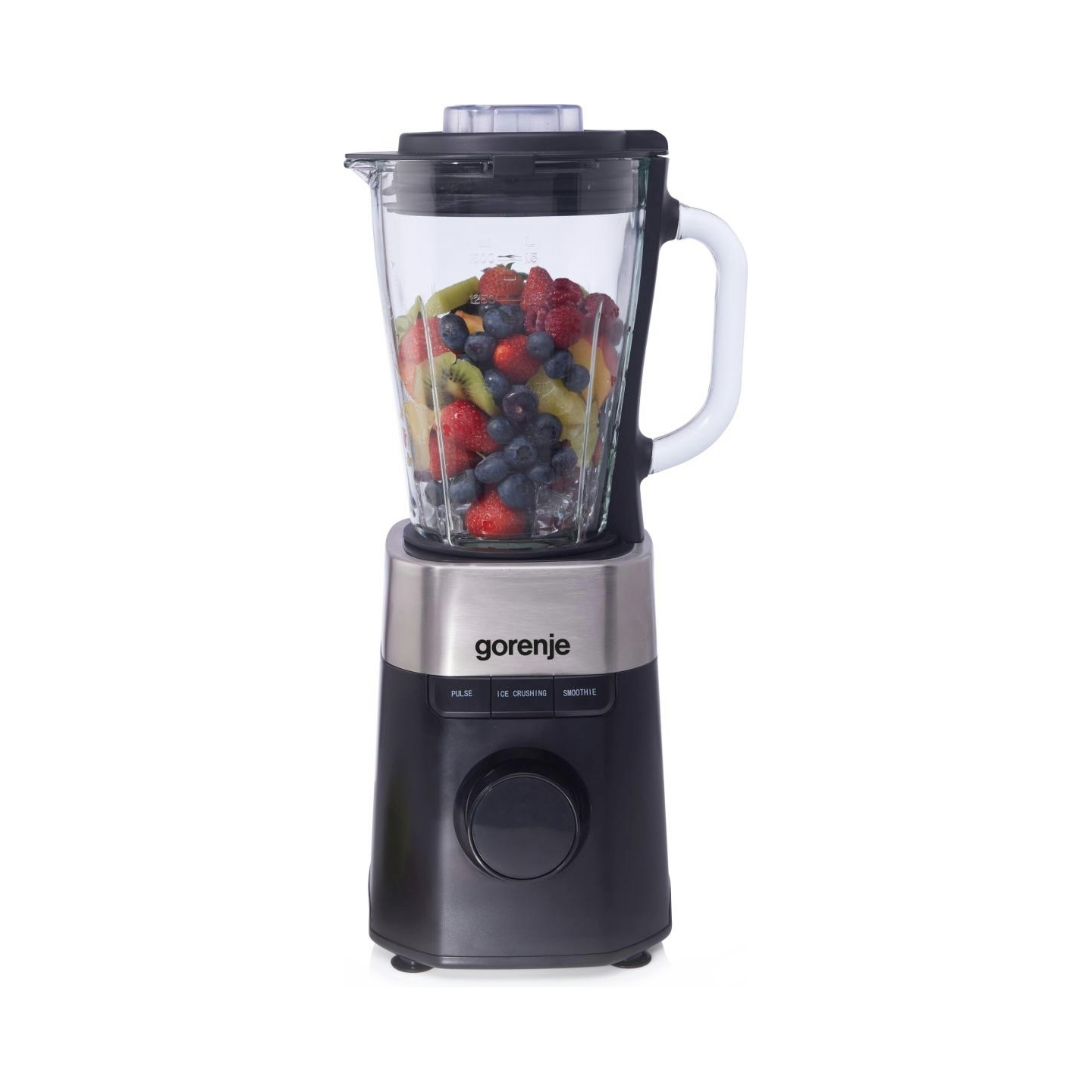 Gorenje Kitchen Blender - B1000DE - 1000W 1.5L Glass Jug 21000 RPM 3 Programs Black Inox — Buy in Cyprus with Fast Delivery