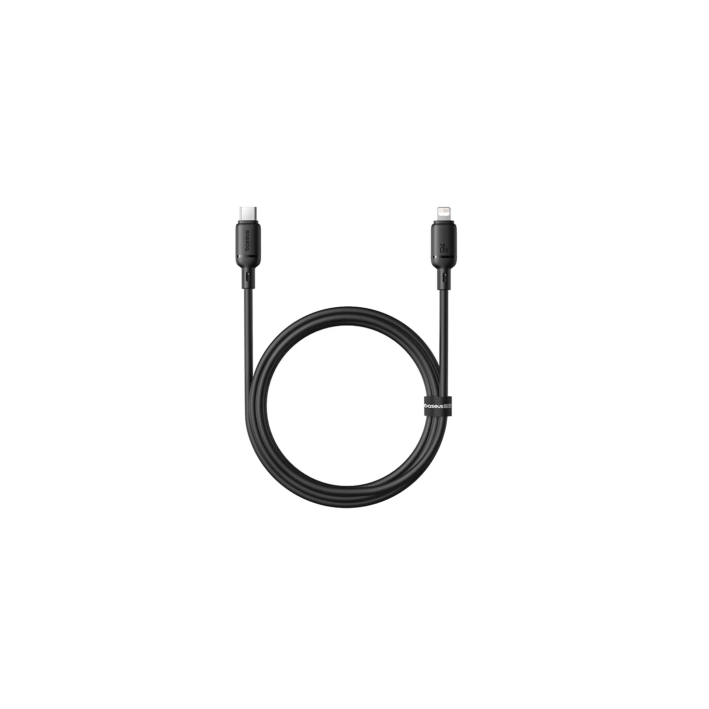 Baseus Cable Lightning to USB-C Silky Series - 1.0m Black — Buy in Cyprus with Fast Delivery