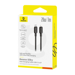 Buy Baseus Cable Lightning to USB-C Silky Series - 1.0m Black in Cyprus, Nicosia, Limassol, Larnaka, Pafos
