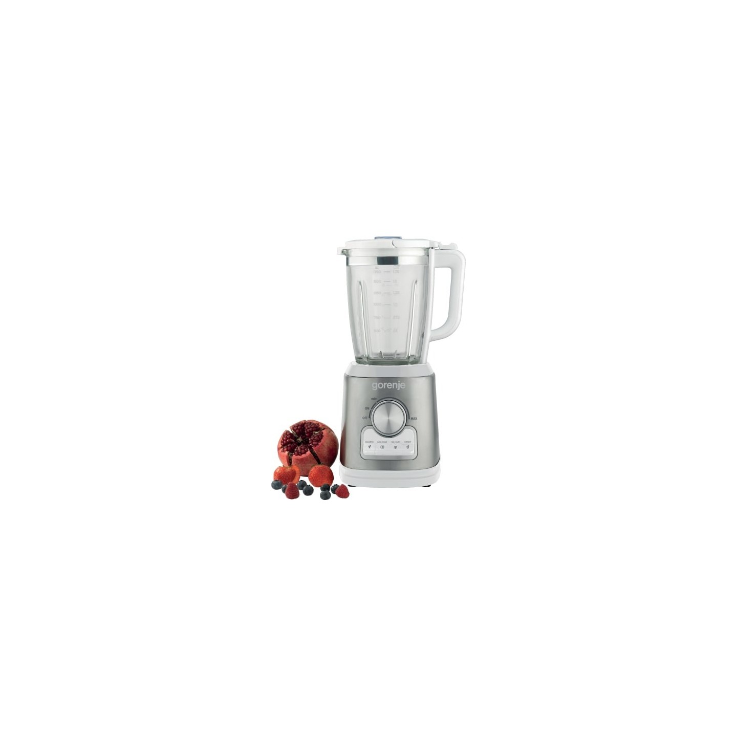 Gorenje Kitchen Blender - B1400BE - 1400W 1.75L Glass Jug 32000 RPM 4 Programs White Inox — Buy in Cyprus with Fast Delivery