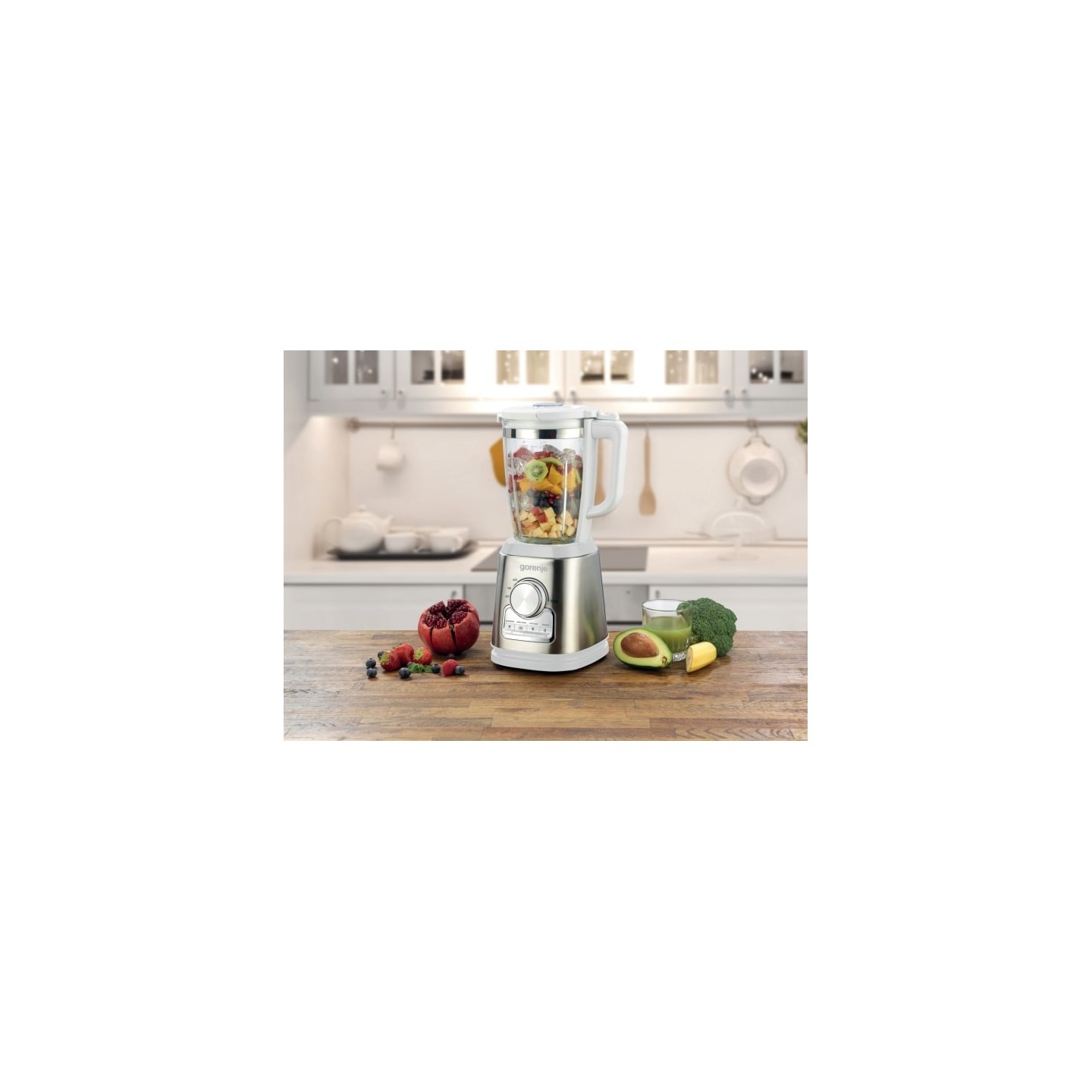 Gorenje Kitchen Blender - B1400BE - 1400W 1.75L Glass Jug 32000 RPM 4 Programs White Inox — Buy in Cyprus with Fast Delivery