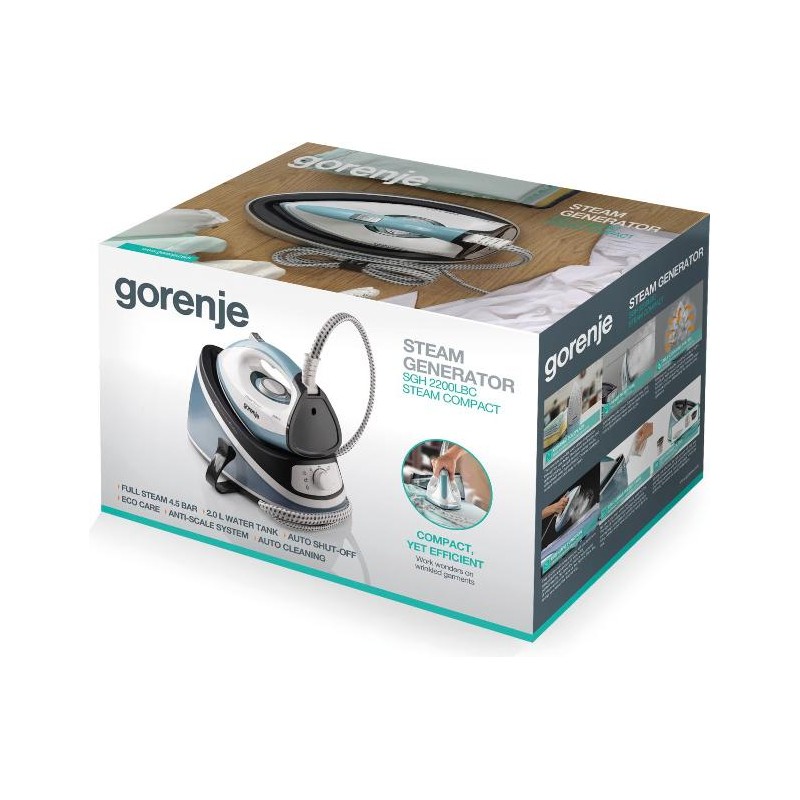 Buy Gorenje Iron Steam Generator - SGH2200LBC - 2200W 4.5 BAR 2L Water Tank in Cyprus, Nicosia, Limassol, Larnaka, Pafos