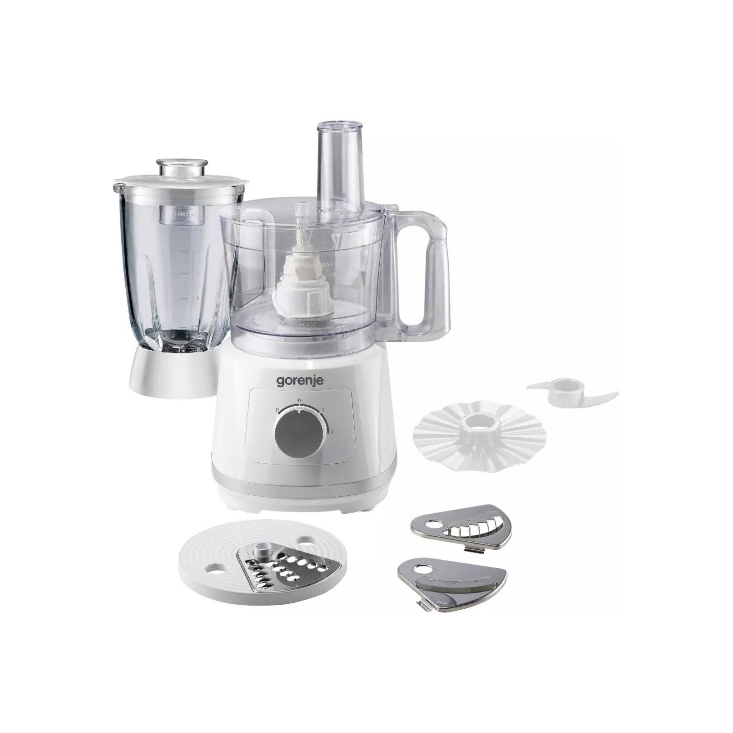 Gorenje Kitchen Blender Food Processor - SB801W - Kitchen Blender Food Processor 800W with 5 attachments White Inox