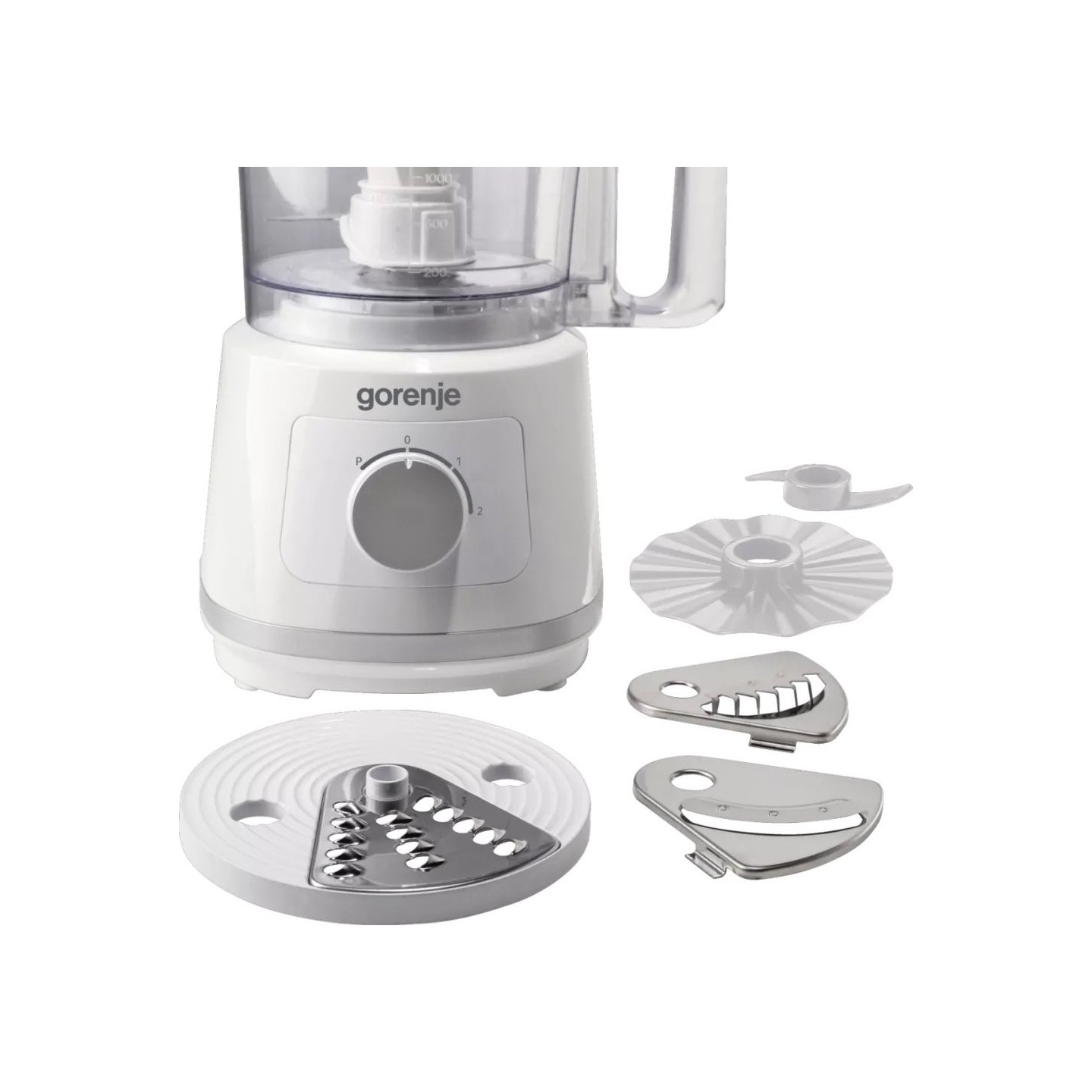 Gorenje Kitchen Blender Food Processor - SB801W - Kitchen Blender Food Processor 800W with 5 attachments White Inox