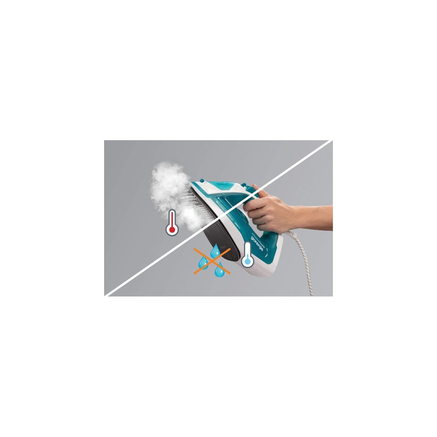 Gorenje Iron Steam Ceramic - SIH1800TQC - 1800W 25g min 250ml — Buy in Cyprus with Fast Delivery
