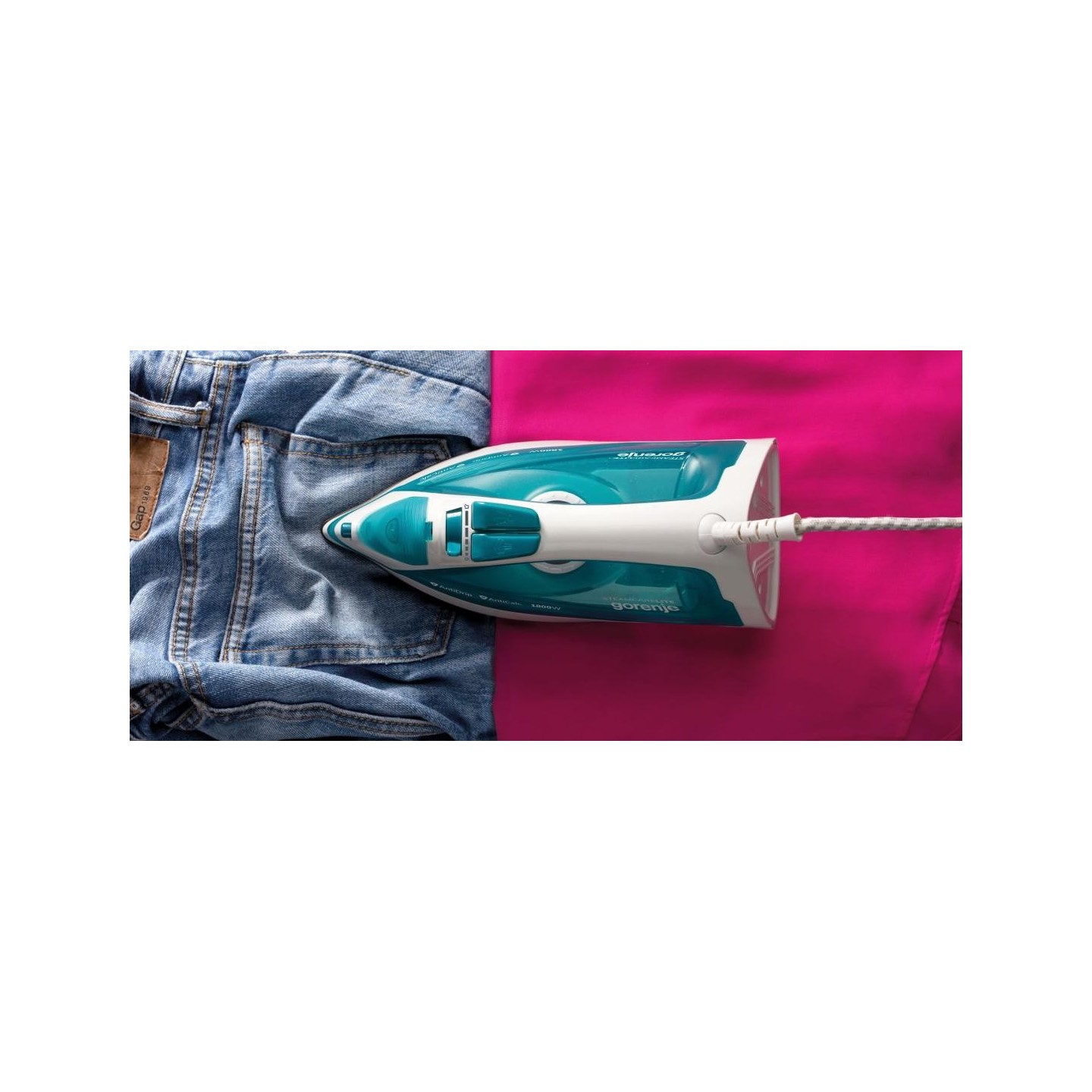 Gorenje Iron Steam Ceramic - SIH1800TQC - 1800W 25g min 250ml — Buy in Cyprus with Fast Delivery