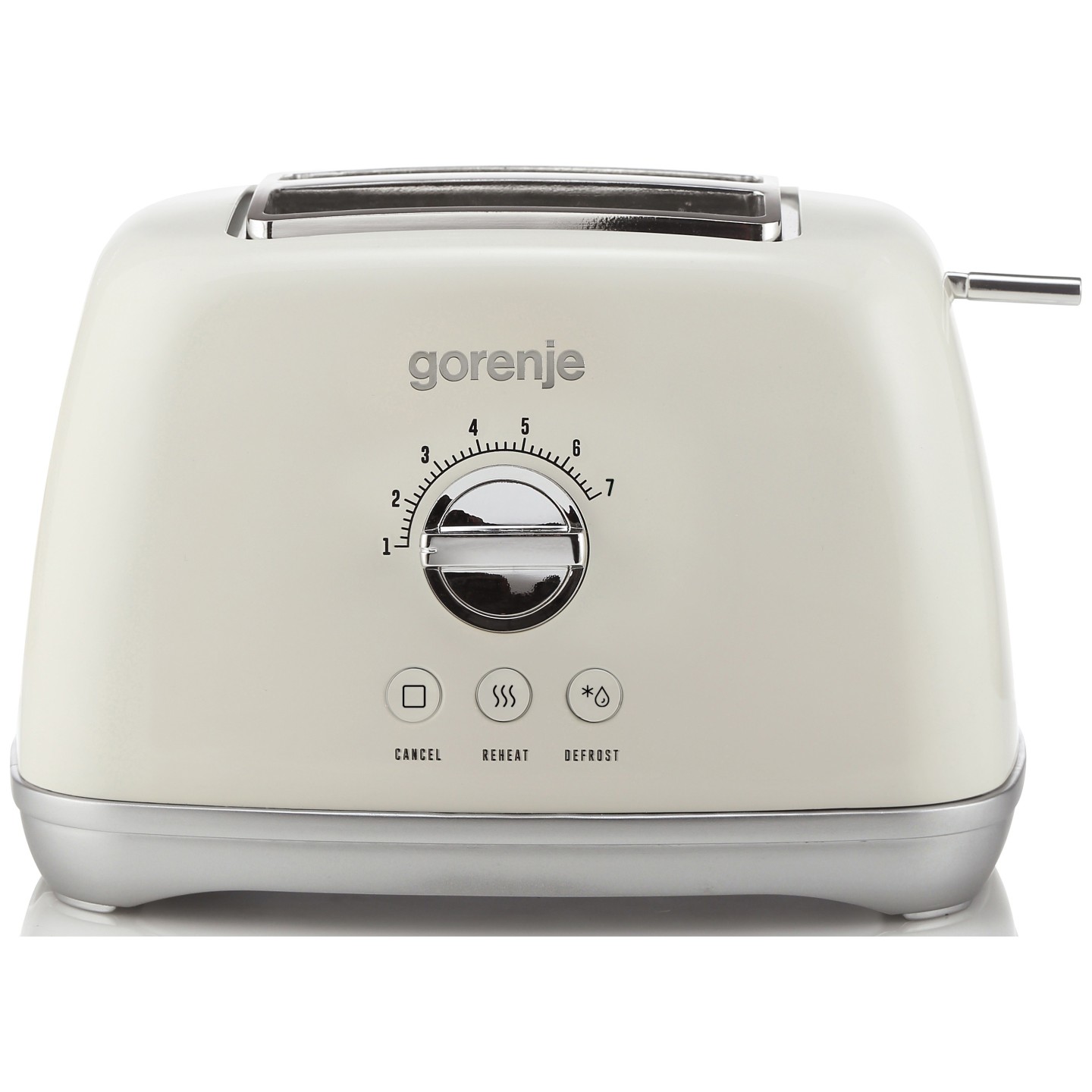 Gorenje Kitchen Toaster - T900RL - 1000W 2 Slots 7 Heating Levels Retro Ivory — Buy in Cyprus with Fast Delivery