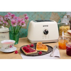Buy Gorenje Kitchen Toaster - T900RL - 1000W 2 Slots 7 Heating Levels Retro Ivory in Cyprus, Nicosia, Limassol, Larnaka, Pafos