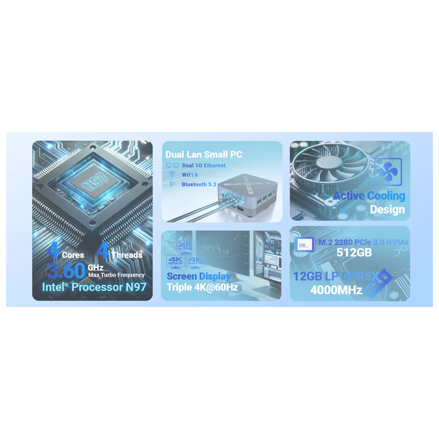 MINIX NEO Z97 Mini PC - Intel N97, 12GB LPDDR5X, 512GB NVMe, Triple 4K (Boxed) — Buy in Cyprus with Fast Delivery