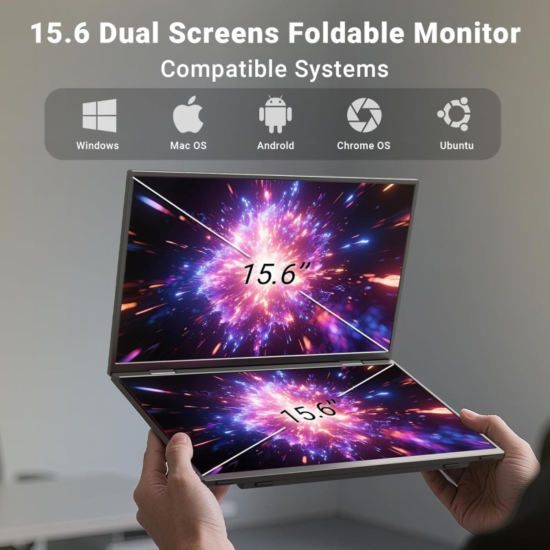 Buy MINIX Monitor Portable Dual 16' Independent Display MST Full-HD USB-C HDMI -... in Cyprus, Nicosia, Limassol, Larnaka, Pafos