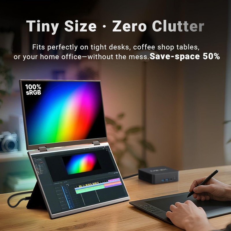 Buy MINIX Monitor Portable Dual 16' Independent Display MST Full-HD USB-C HDMI -... in Cyprus, Nicosia, Limassol, Larnaka, Pafos