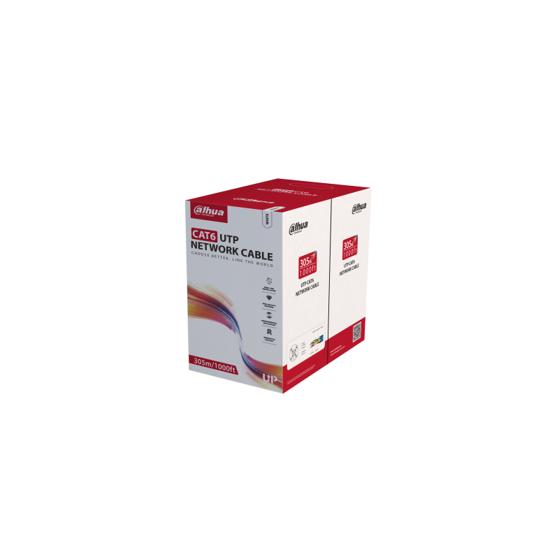 Buy Dahua CAT6 OFC Cable 0.53mm 305m Grey - PFM920I-6UN-C - CAT6, OFC, 0.53mm, 3... in Cyprus, Nicosia, Limassol, Larnaka, Pafos