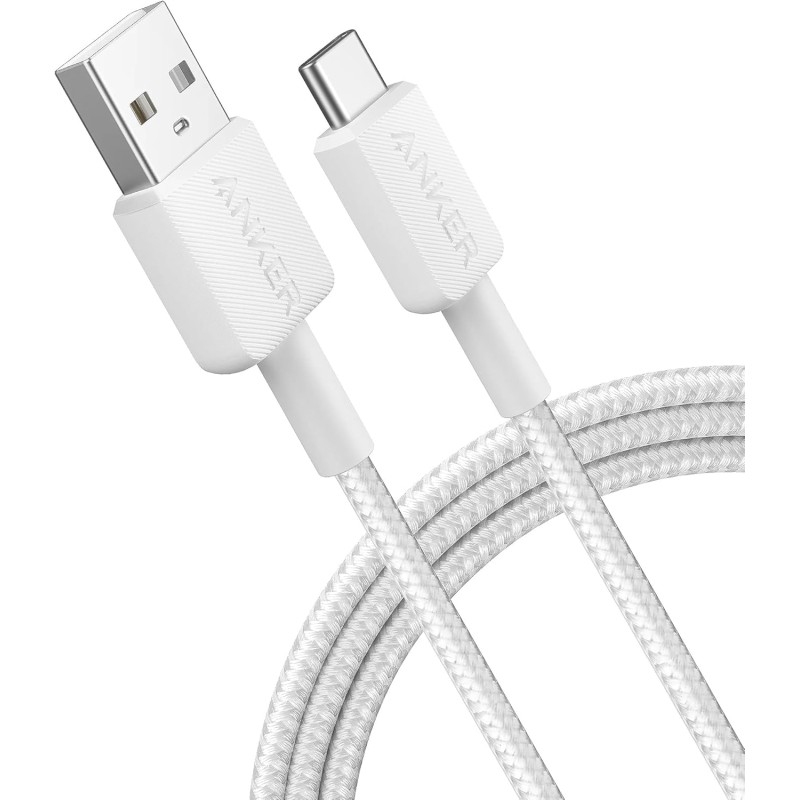 Anker 322 USB-C to USB-C Braided Cable 6ft White (A81F6H11-1) — Buy in Cyprus with Fast Delivery