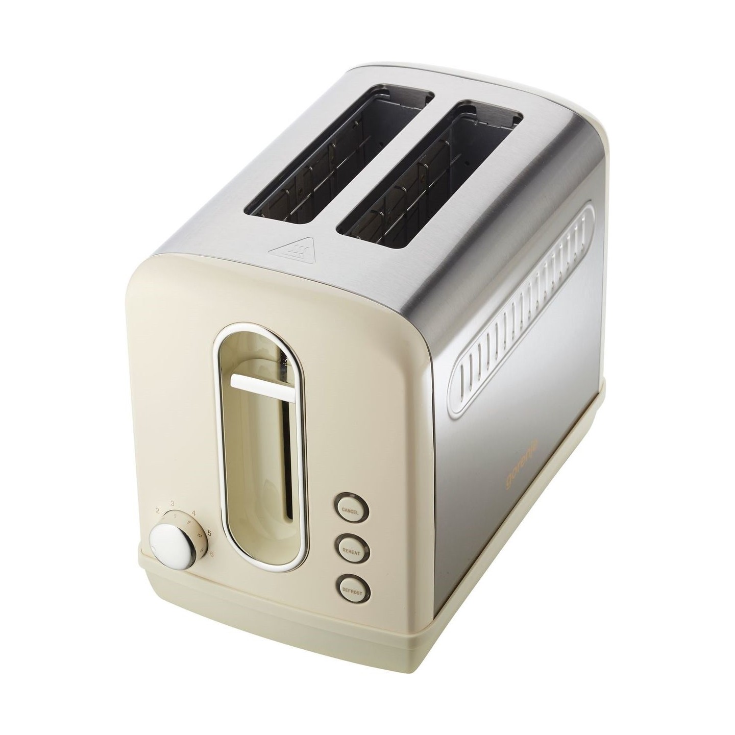 Gorenje Kitchen Toaster - T1100CLI - 850W 2 Slots 6 Heating Levels Ivory Metal — Buy in Cyprus with Fast Delivery