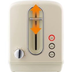Buy Gorenje Kitchen Toaster - T1100CLI - 850W 2 Slots 6 Heating Levels Ivory Metal in Cyprus, Nicosia, Limassol, Larnaka, Pafos