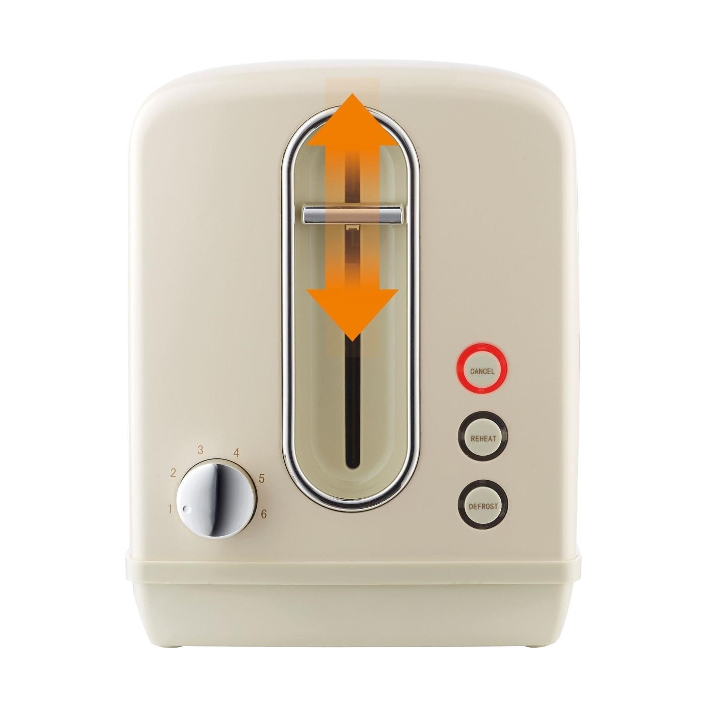 Gorenje Kitchen Toaster - T1100CLI - 850W 2 Slots 6 Heating Levels Ivory Metal — Buy in Cyprus with Fast Delivery