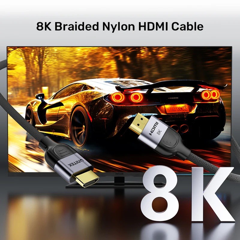 Buy Unitek HDMI 2.1 Cable - C11093RGY-10M - 8K60Hz Braided 10.0m in Cyprus, Nicosia, Limassol, Larnaka, Pafos