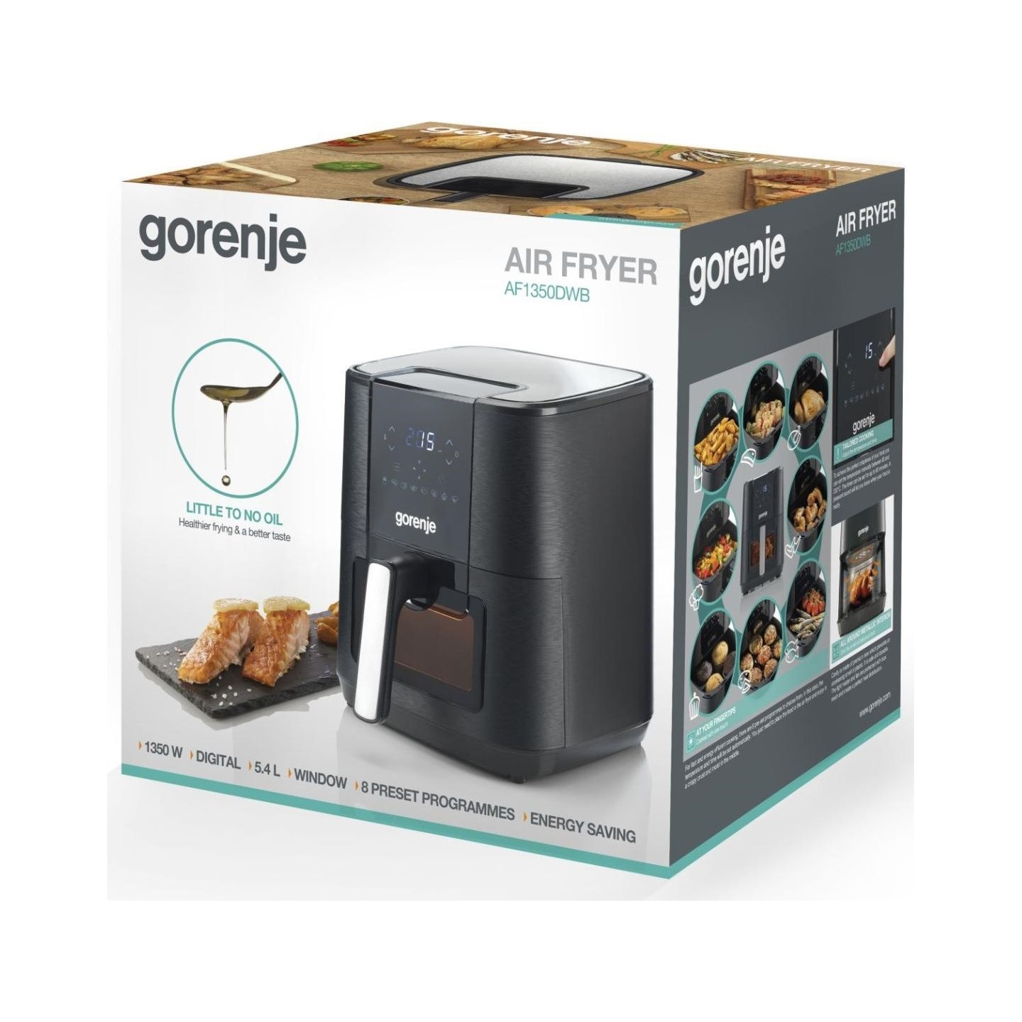 Gorenje Kitchen Air Fryer - AF1350DWB - 1350W 5.4L 8 Programs — Buy in Cyprus with Fast Delivery