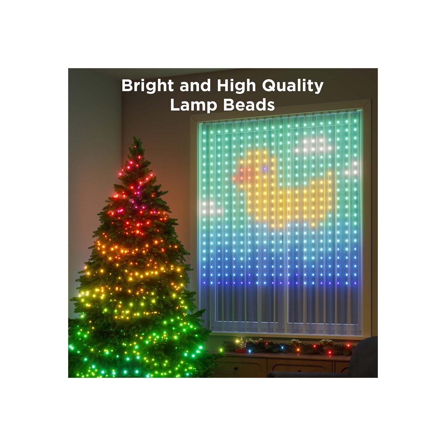 Govee LED Light Curtain Lights - WiFi & BT RGBIC 1.5x1.5m IP65 (NETFLIX) — Buy in Cyprus with Fast Delivery