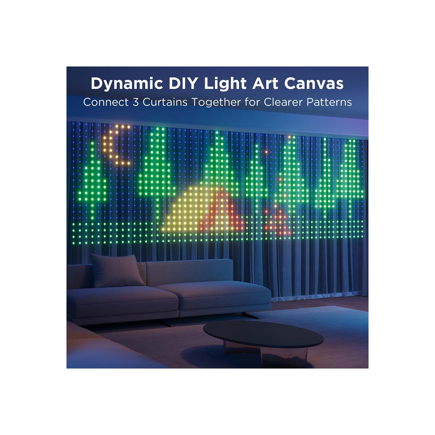 Govee LED Light Curtain Lights - WiFi & BT RGBIC 1.5x1.5m IP65 (NETFLIX) — Buy in Cyprus with Fast Delivery