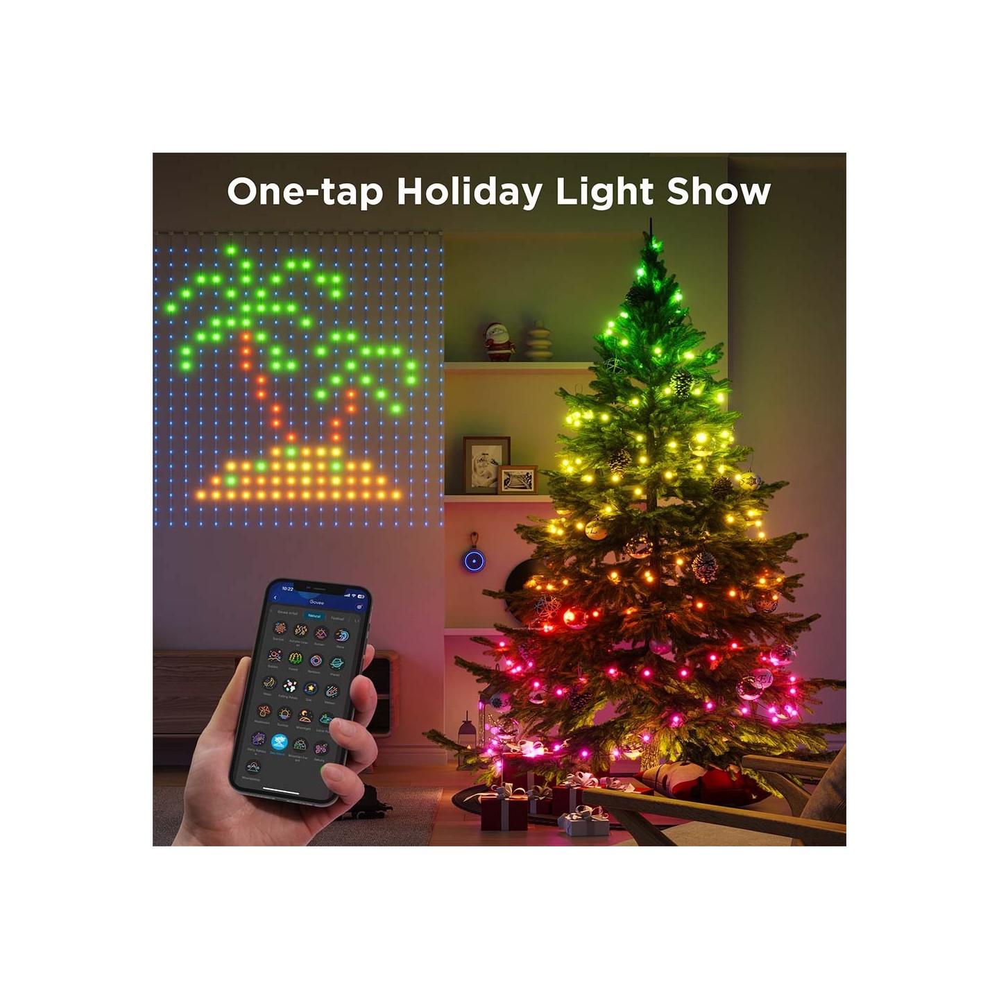 Govee LED Light Curtain Lights - WiFi & BT RGBIC 1.5x1.5m IP65 (NETFLIX) — Buy in Cyprus with Fast Delivery