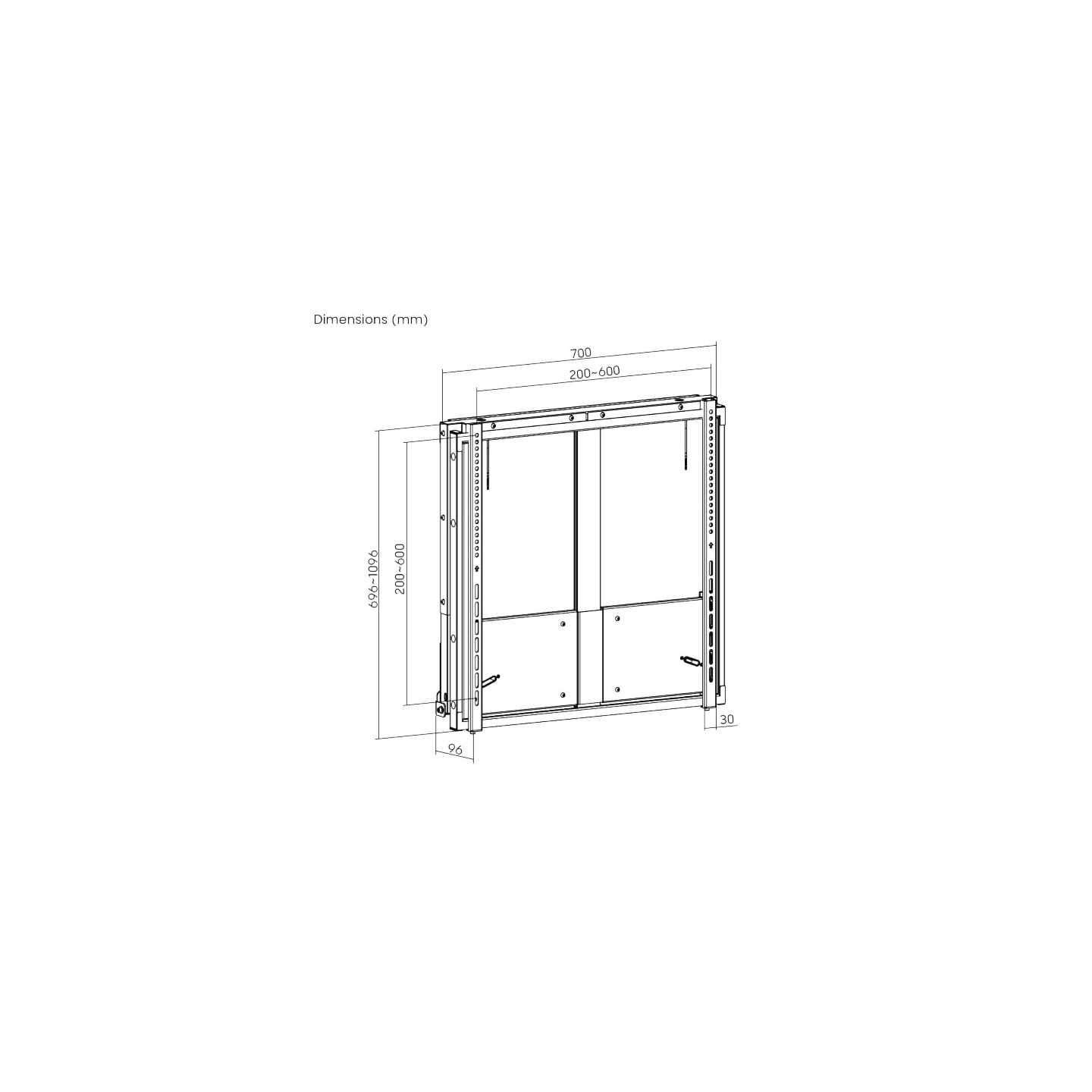 Brateck IFP Wall Mount Manual - HAW400E-65 - Vertical Motion 60x60 65kg — Buy in Cyprus with Fast Delivery