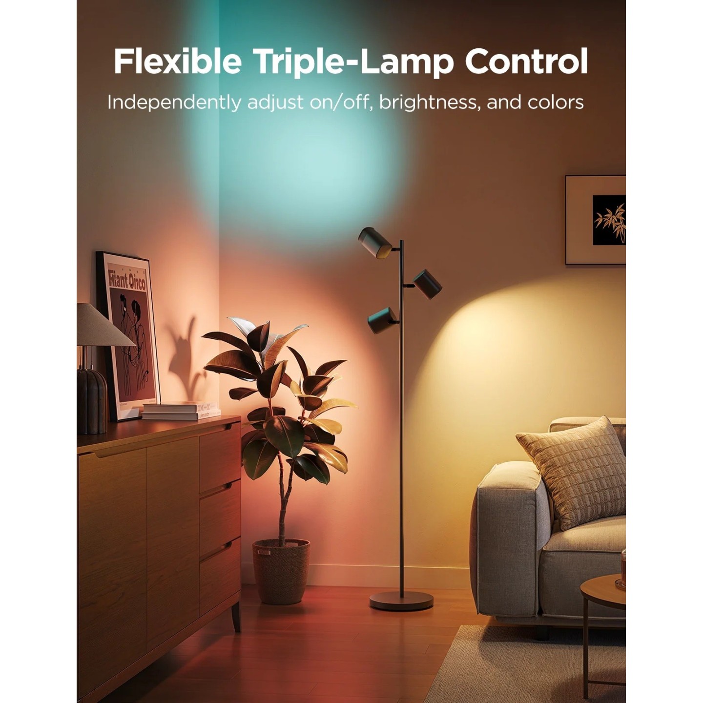 Govee Lamp Floor Smart RGBICWW (Tree Floor Lamp) - RGBICWW Tree Floor Lamp — Buy in Cyprus with Fast Delivery