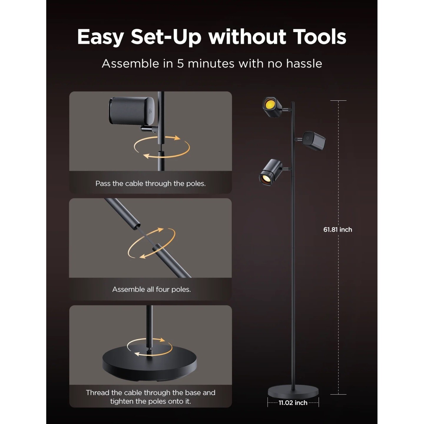 Govee Lamp Floor Smart RGBICWW (Tree Floor Lamp) - RGBICWW Tree Floor Lamp — Buy in Cyprus with Fast Delivery