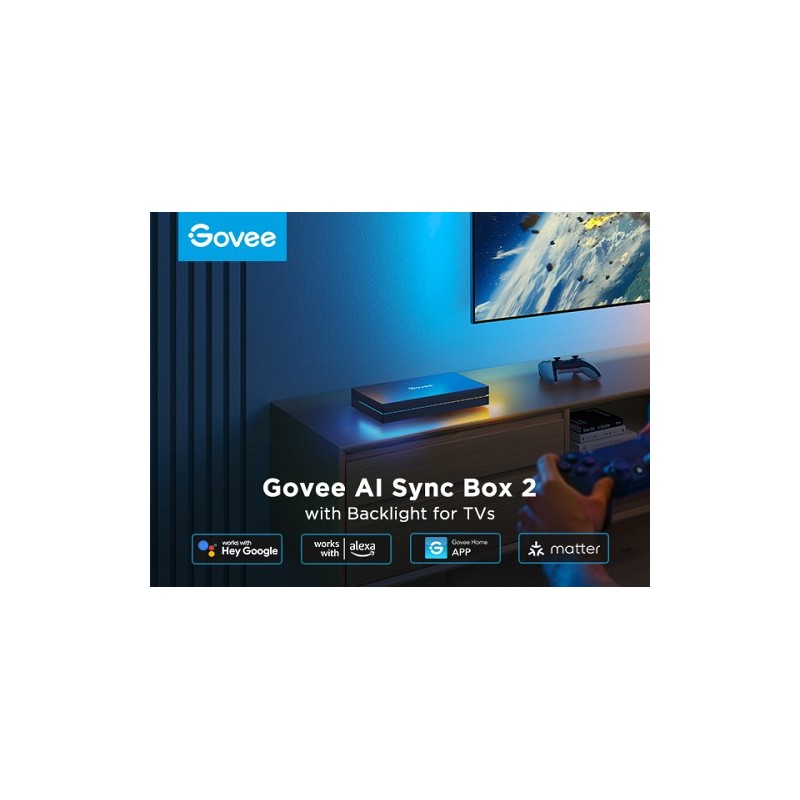Govee TV AI Sync Box with Strip Light - 75-85' Max 8K 240HZ (Matter) (UK) — Buy in Cyprus with Fast Delivery