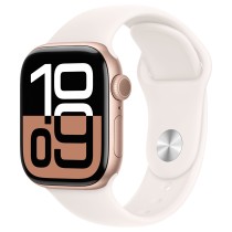 APPLE Watch Series 10 GPS + Cellular 42mm Rose Gold Aluminium Case with Light Blush Sport Band - M L