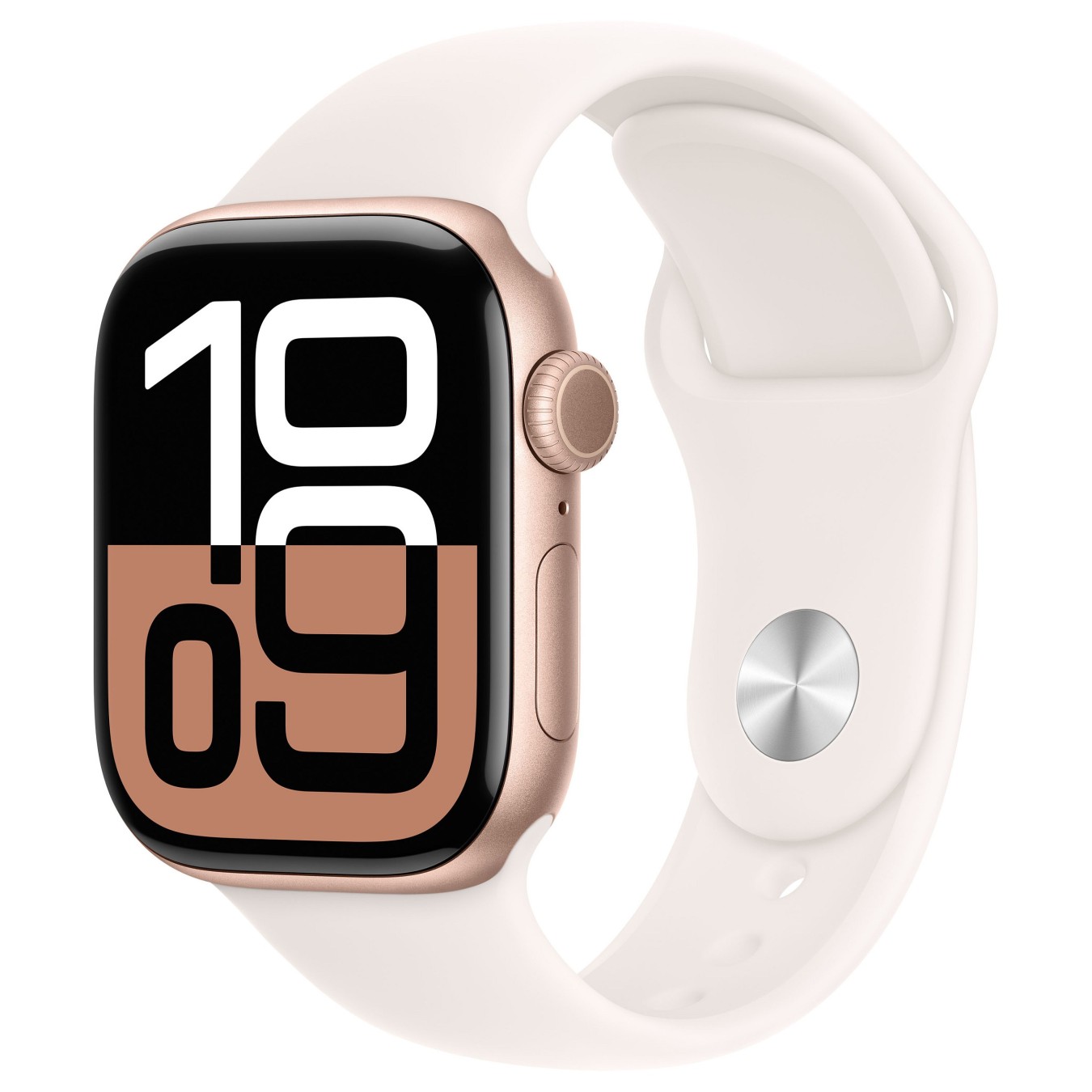 APPLE Watch Series 10 GPS + Cellular 42mm Rose Gold Aluminium Case with Light Blush Sport Band - M L