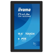 iiyama ProLite - TW1623AS-B3P - 39.5cm 15.6' (1920x1080) 16:9 IPS 30ms 60Hz HDMI USB LAN PoE VESA Speaker Black