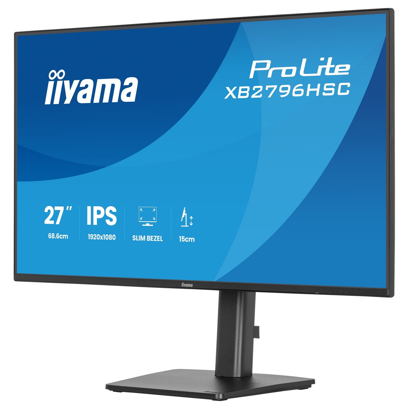 iiyama ProLite - XB2796HSC-B1 - 68.6 cm 27" (1920x1080) 16:9 IPS 3 ms 144 Hz HDMI USB-C USB VESA Speaker Black
