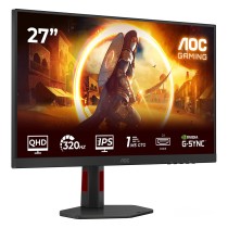 AOC Gaming - Q27G4SRU - 27 inch QHD. 300 Hz. 1 ms. HDR400 2560x1440. 2x HDMI 2.1. DisplayPort 1.4. USB Hub Black-Red