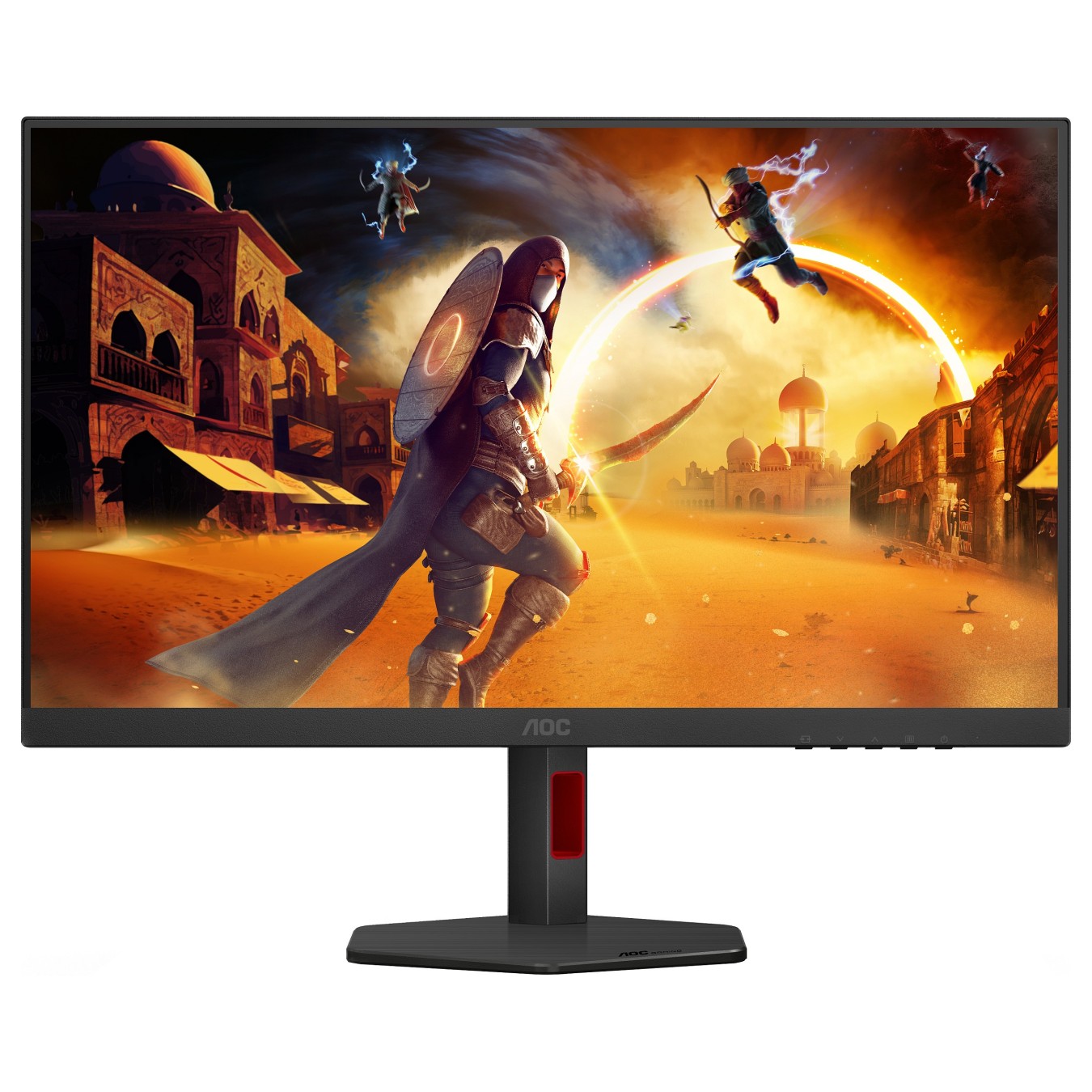 AOC Gaming - Q27G4SRU - 27 inch QHD. 300 Hz. 1 ms. HDR400 2560x1440. 2x HDMI 2.1. DisplayPort 1.4. USB Hub Black-Red