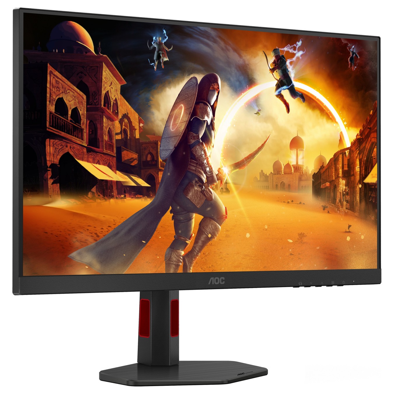 AOC Gaming - Q27G4SRU - 27 inch QHD. 300 Hz. 1 ms. HDR400 2560x1440. 2x HDMI 2.1. DisplayPort 1.4. USB Hub Black-Red