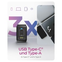 3-Port IcyBox 65W GaN with PD 3.0 - 3-Port 65W GaN PD 3.0 — Buy in Cyprus with Fast Delivery
