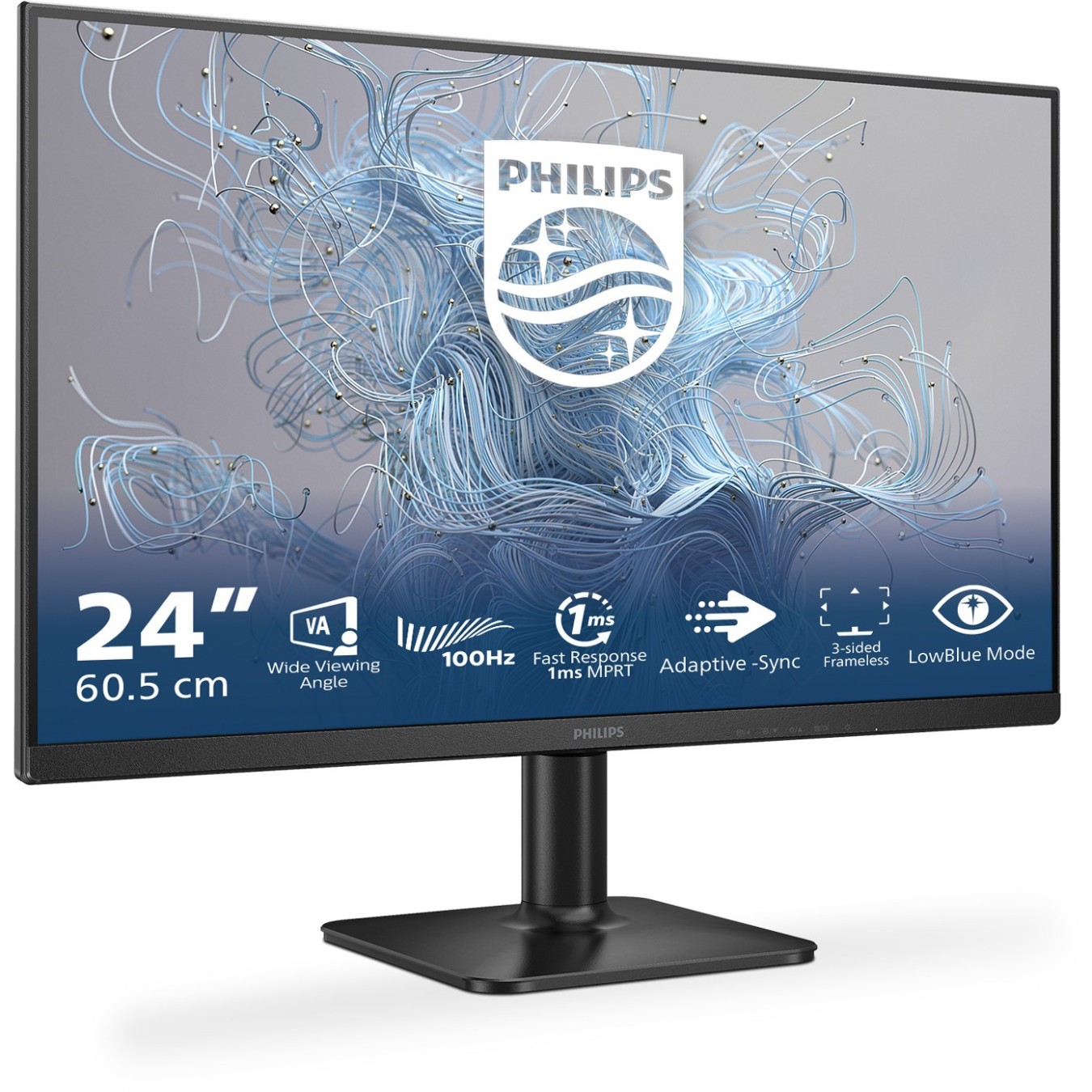 Philips 60.5cm (23.8') 16:9 HDMI+D-Sub VA Black - 24E2N1100LB - 60.5cm (23.8'), 16:9, HDMI+D-Sub, VA, Black