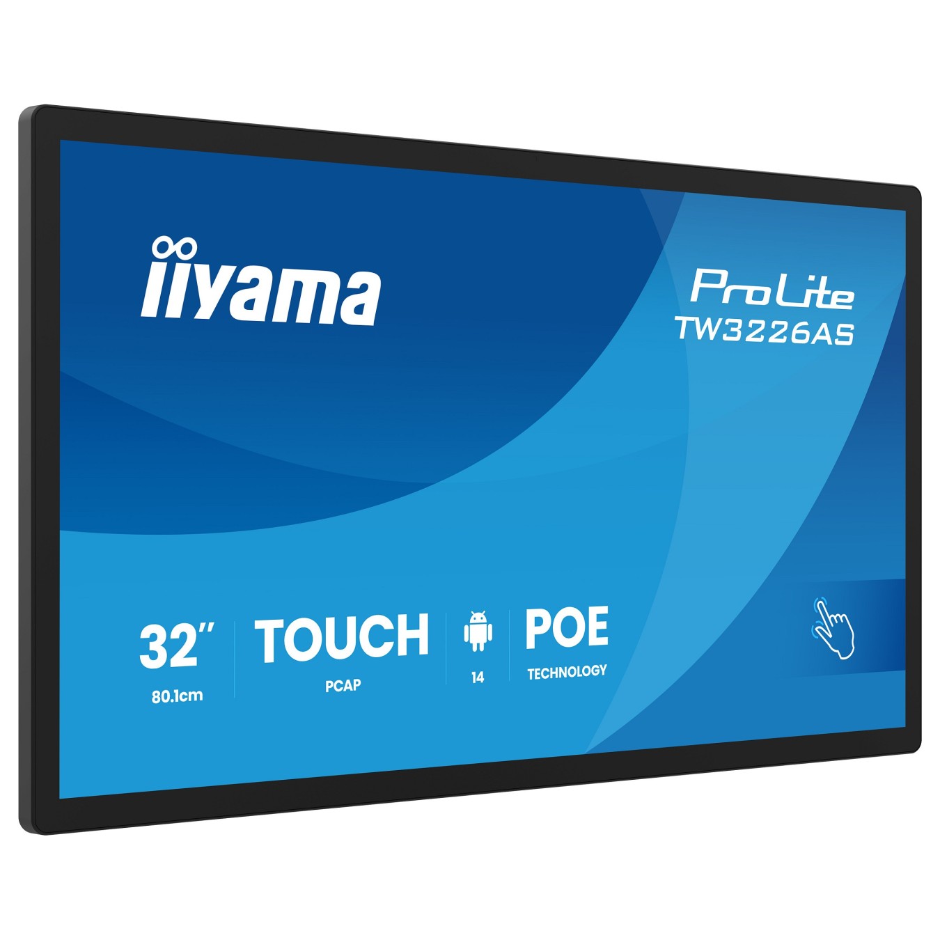iiyama ProLite - TW3226AS-B3P - 80.1 cm (31.5") 1920x1080 VA 16:9 8 ms 60 Hz HDMI USB LAN PoE VESA Speaker Black