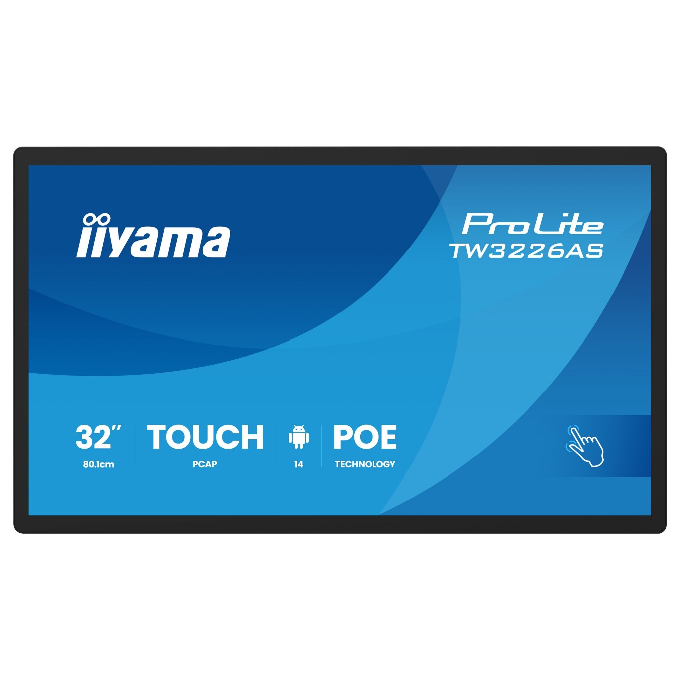 iiyama ProLite - TW3226AS-B3P - 80.1 cm (31.5") 1920x1080 VA 16:9 8 ms 60 Hz HDMI USB LAN PoE VESA Speaker Black