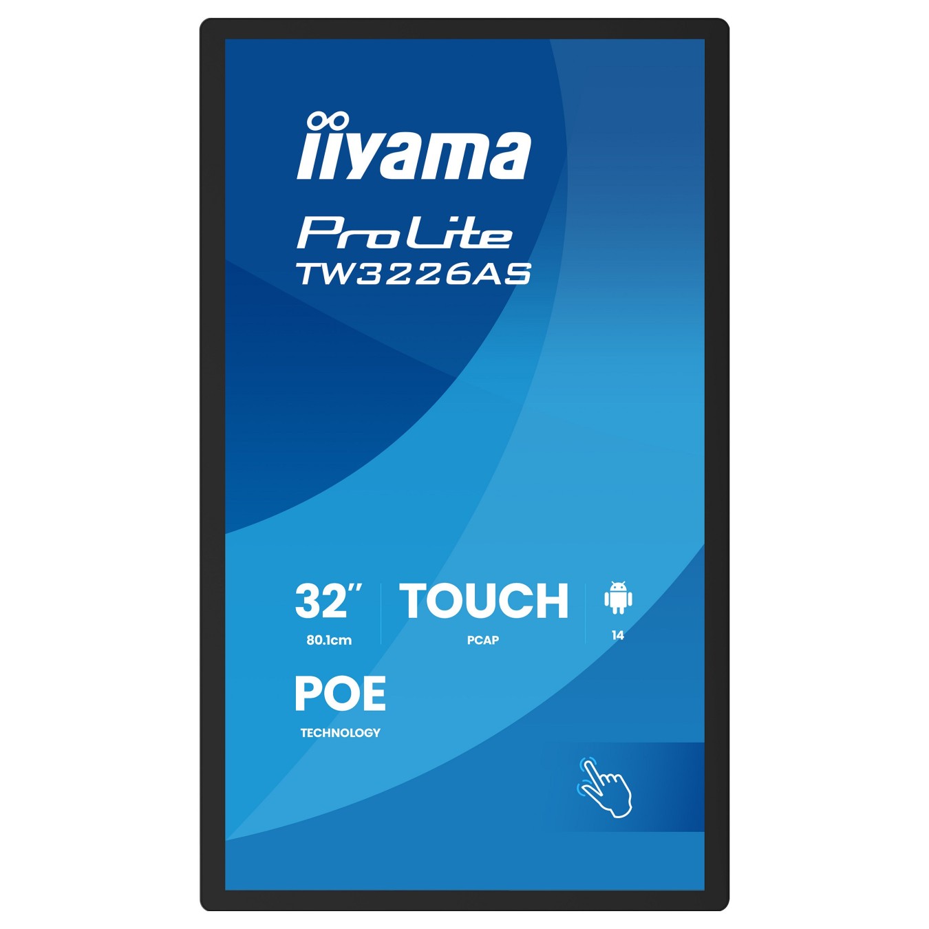 iiyama ProLite - TW3226AS-B3P - 80.1 cm (31.5") 1920x1080 VA 16:9 8 ms 60 Hz HDMI USB LAN PoE VESA Speaker Black