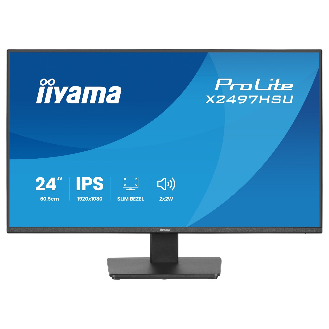 iiyama ProLite - X2497HSU-B1 - 60.5 cm (23.8") (1920x1080) 16:9 IPS 4ms 120Hz HDMI DisplayPort USB VESA Speaker Black