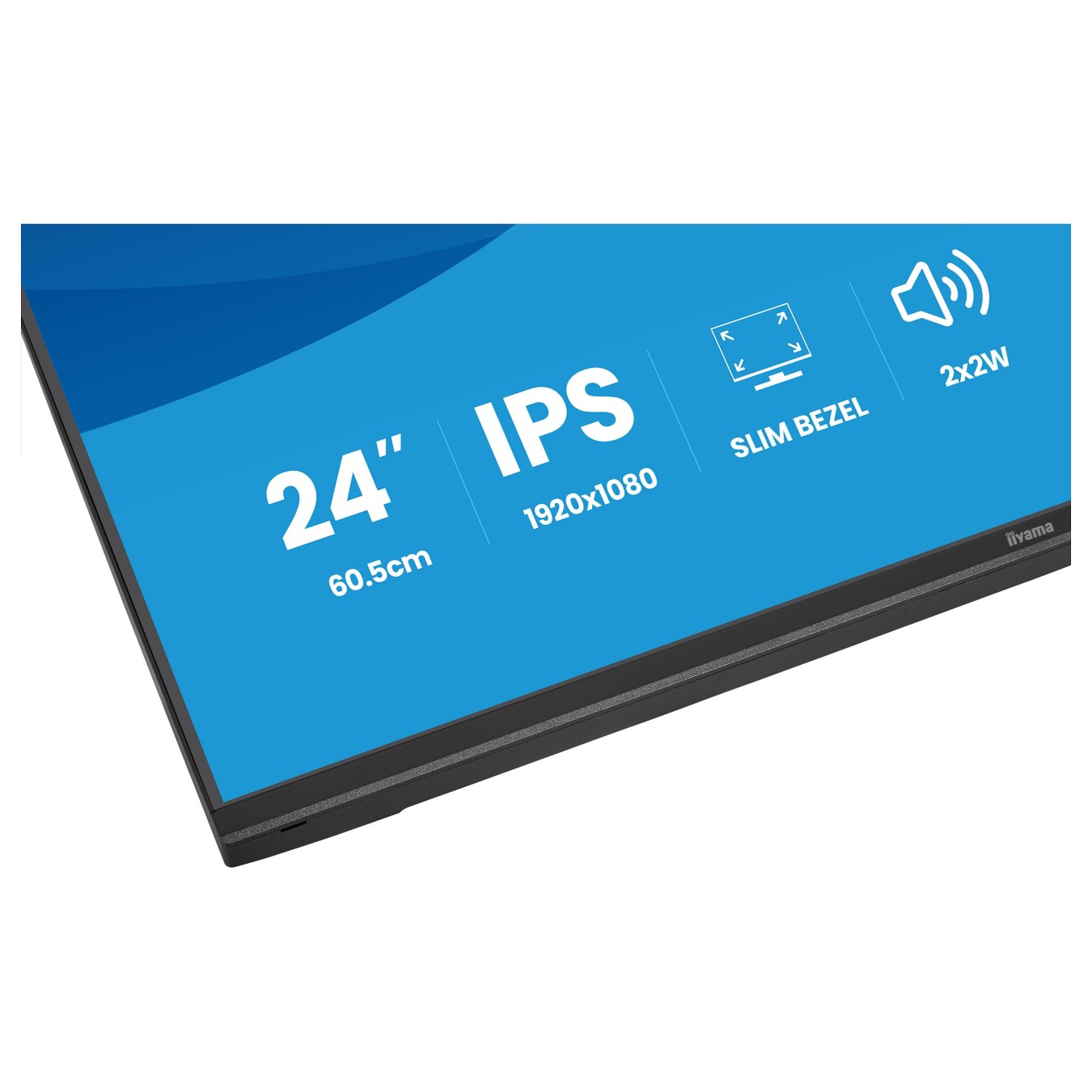 iiyama ProLite - X2497HSU-B1 - 60.5 cm (23.8") (1920x1080) 16:9 IPS 4ms 120Hz HDMI DisplayPort USB VESA Speaker Black