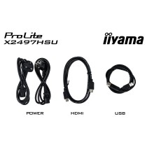 iiyama ProLite - X2497HSU-B1 - 60.5 cm (23.8") (1920x1080) 16:9 IPS 4ms 120Hz HDMI DisplayPort USB VESA Speaker Black