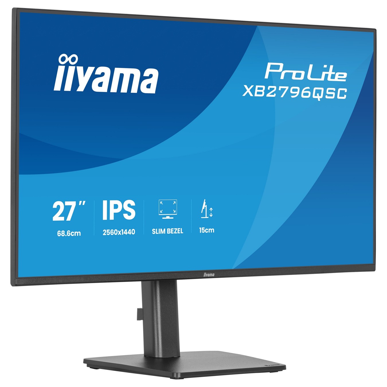 iiyama ProLite - XB2796QSC-B1 - 68.5cm 27' (2560x1440) 16:9 IPS 4ms 75Hz HDMI USB-C USB VESA Speaker Black